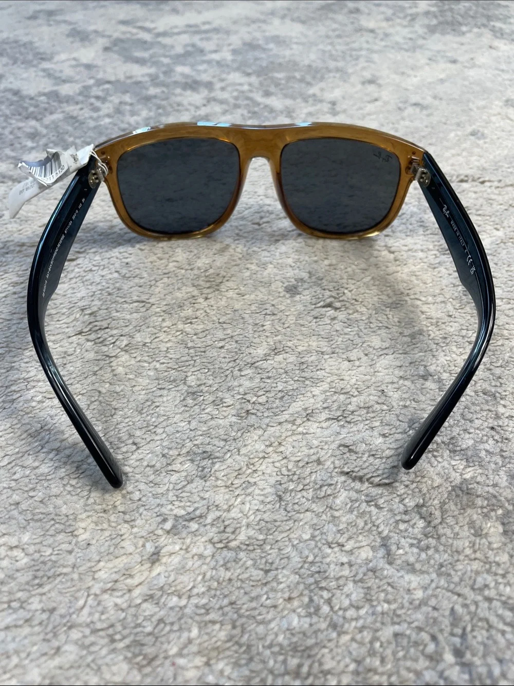 New Ray Ban Boyfriend Reverse Sunglasses Polished Transparent Camel Brown